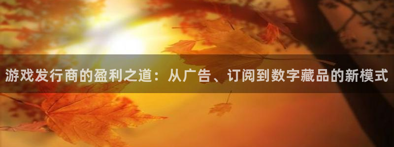 新宝GG子财经图书：游戏发行商的盈利之道：从广告、订阅到数字藏品的新模式